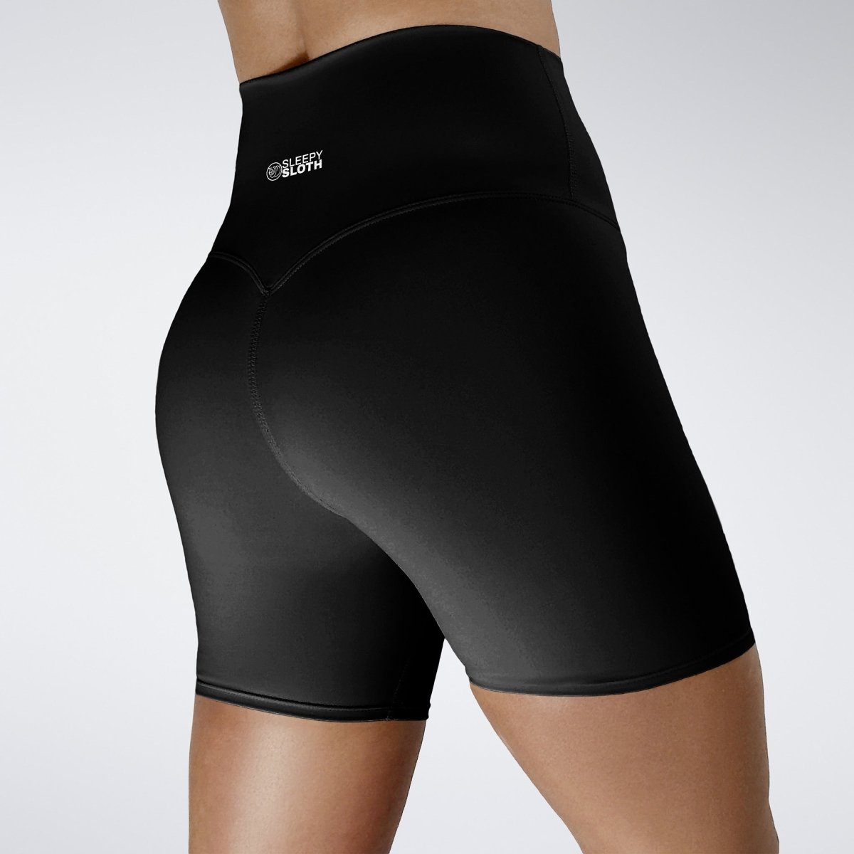 Shorts in black on model - Surge Collection activewear