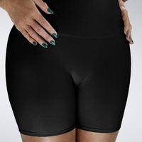 Shorts in black on model - Surge Collection activewear