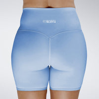 Shorts in alaska blue on model - Surge Collection activewear