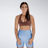 Shorts in alaska blue on model - Surge Collection activewear