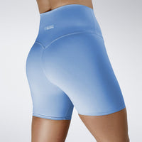 Shorts in alaska blue on model - Surge Collection activewear