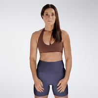 Shorts in navy on model - Surge Collection activewear