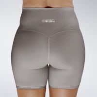 Shorts in battleship gray on model - Surge Collection activewear