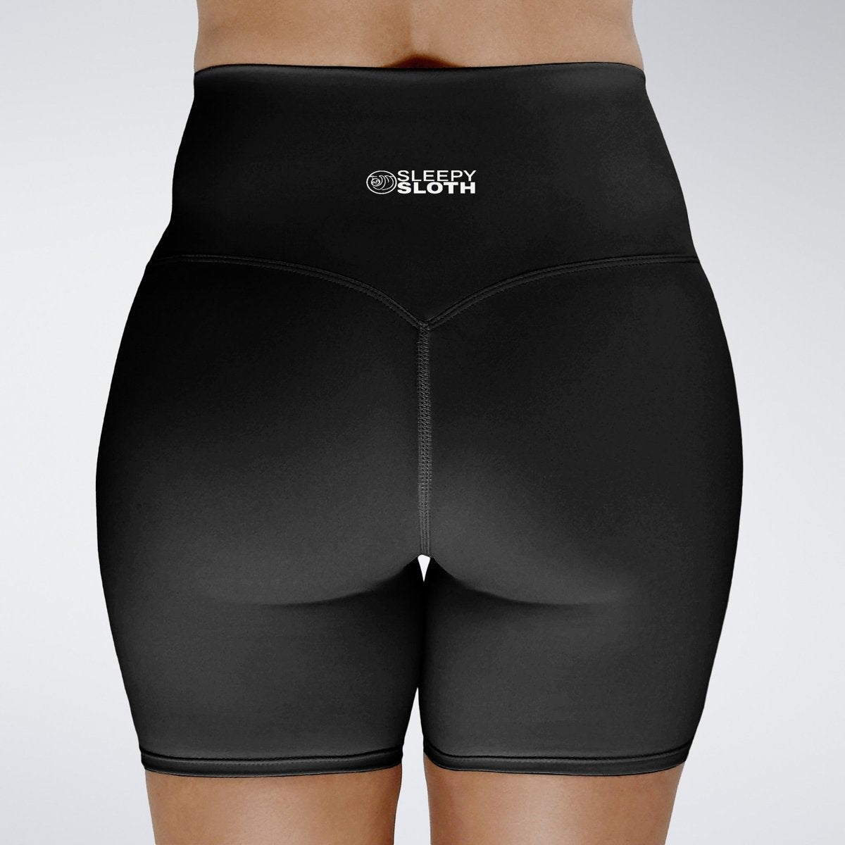 Shorts in black on model - Surge Collection activewear