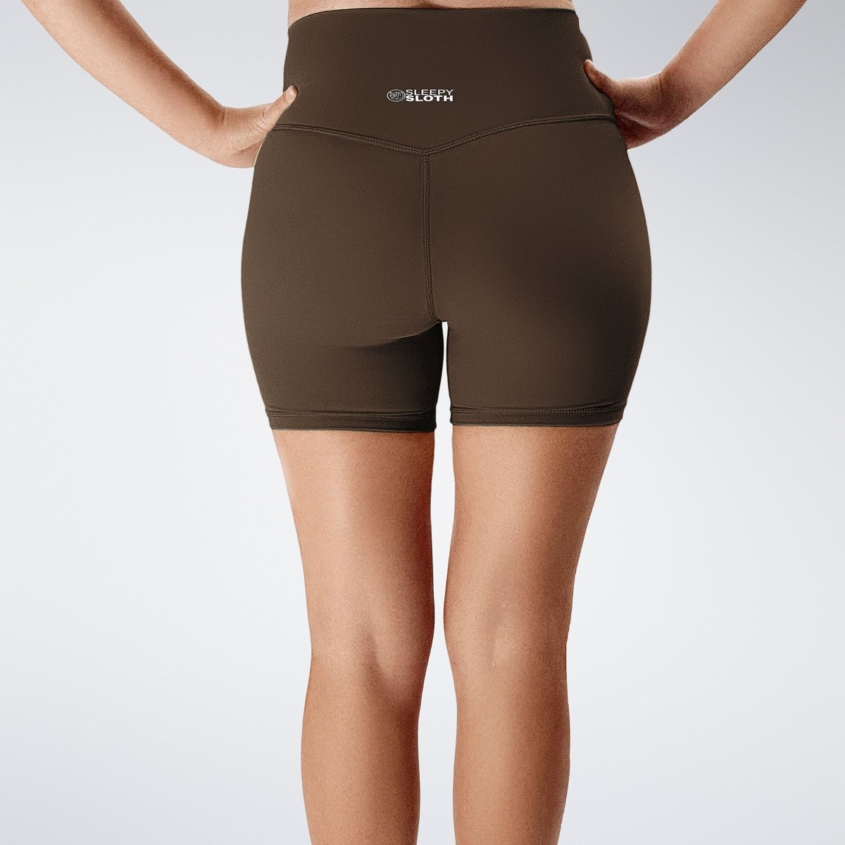 Flow State™ Sustainable Yoga / Pilates Shorts in Chocolate Brown — additional view